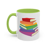 Rainbow Book Stack Mug