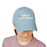 Currently Catastrophising Embroidered Denim Hat