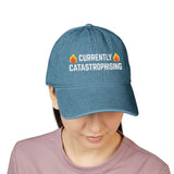 Currently Catastrophising Embroidered Denim Hat