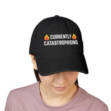 Currently Catastrophising Embroidered Denim Hat