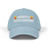 Currently Catastrophising Embroidered Denim Hat
