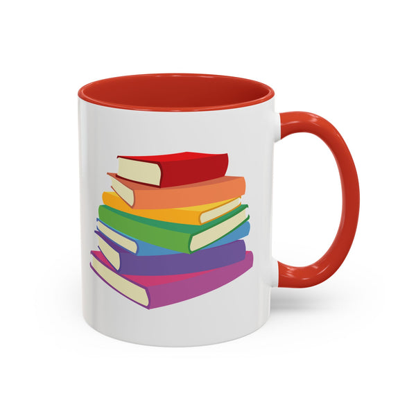 Rainbow Book Stack Mug