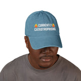 Currently Catastrophising Embroidered Denim Hat