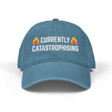 Currently Catastrophising Embroidered Denim Hat