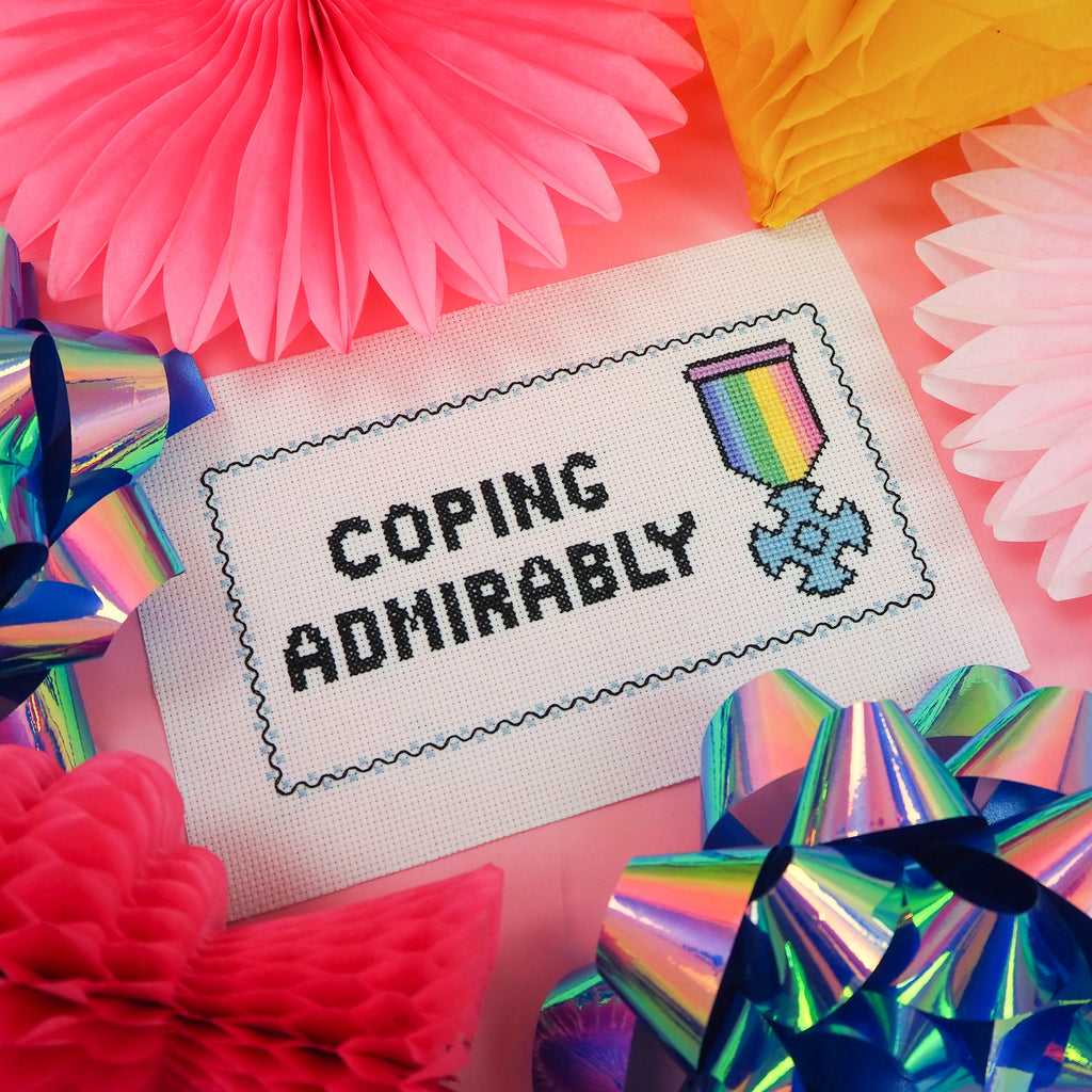 Coping Admirably Cross Stitch Pattern