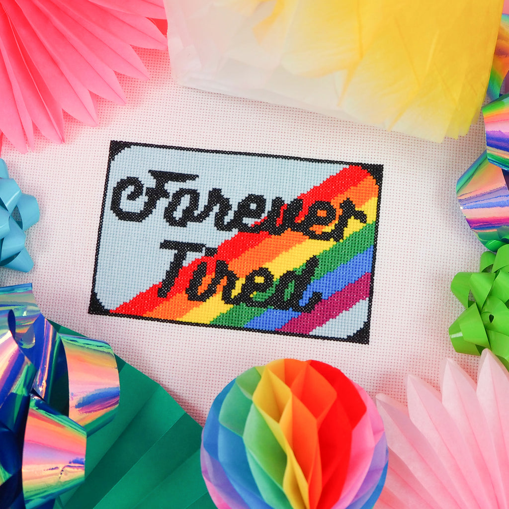 Forever Tired Cross Stitch Pattern