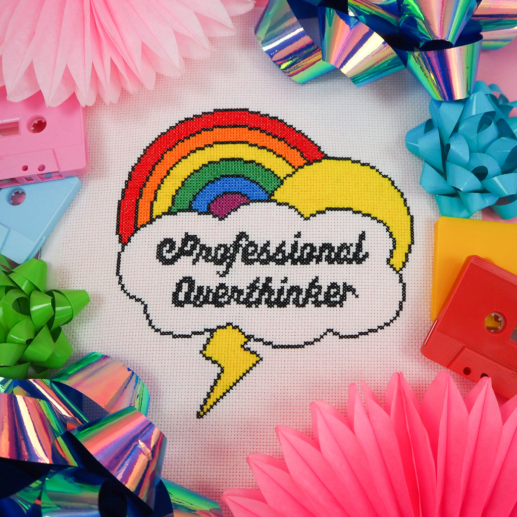 Professional Overthinker Cross Stitch Pattern
