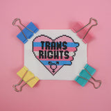 Trans Rights Cross Stitch Pattern