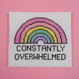 Constantly Overwhelmed Cross Stitch Pattern