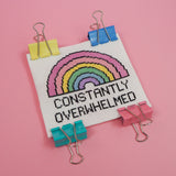 Constantly Overwhelmed Cross Stitch Pattern
