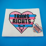 Trans Rights Cross Stitch Pattern