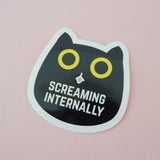 Screaming Internally - Vinyl Sticker - Hand Over Your Fairy Cakes - hoyfc.com