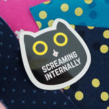 Screaming Internally - Vinyl Sticker - Hand Over Your Fairy Cakes - hoyfc.com