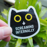 Screaming Internally - Vinyl Sticker - Hand Over Your Fairy Cakes - hoyfc.com
