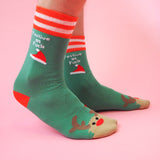 Festive As Fuck Reindeer - Socks - Hand Over Your Fairy Cakes - hoyfc.com