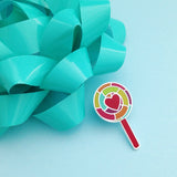 Retro Rainbow Lollipop - Enamel Pin - Hand Over Your Fairy Cakes - hoyfc.com