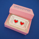 Pixel Heart - Stud Earrings - Hand Over Your Fairy Cakes - hoyfc.com