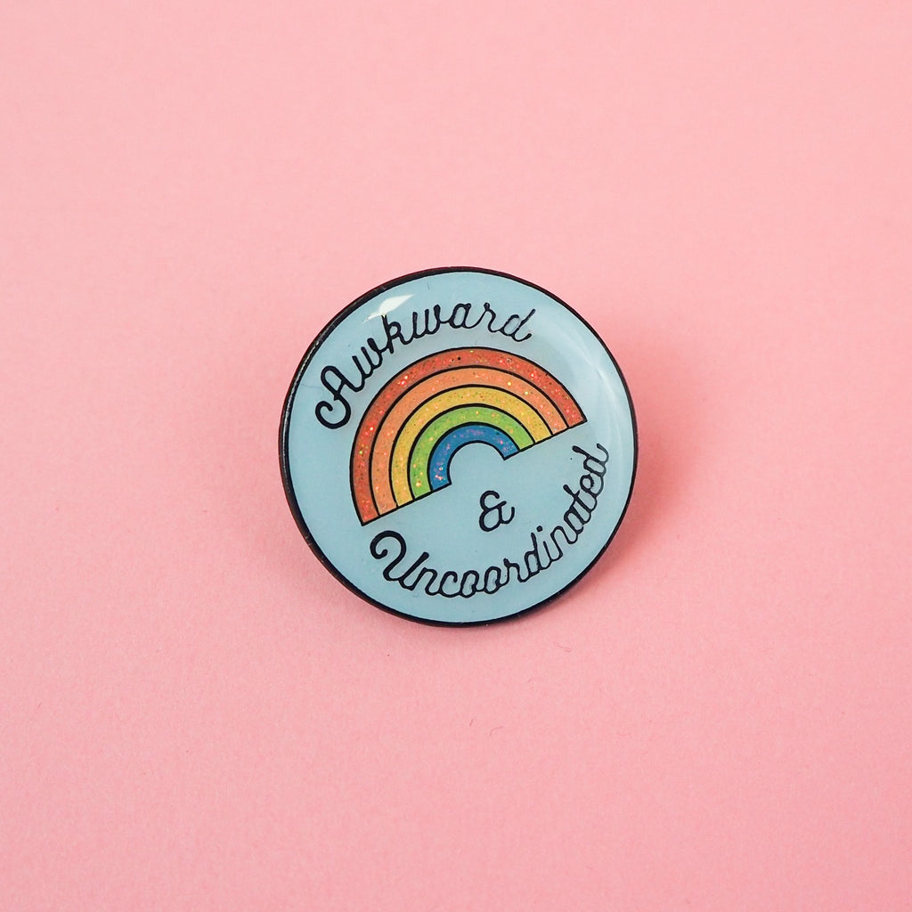 Awkward & Uncoordinated - Enamel Pin - Hand Over Your Fairy Cakes - hoyfc.com