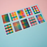 Rainbow Gingham Stamp Washi Tape