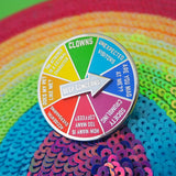 Deep Concerns Spinner Enamel Pin - Hand Over Your Fairy Cakes - hoyfc.com