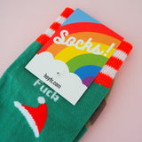 Festive As Fuck Reindeer - Socks - Hand Over Your Fairy Cakes - hoyfc.com