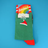 Festive As Fuck Reindeer - Socks - Hand Over Your Fairy Cakes - hoyfc.com