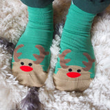 Festive As Fuck Reindeer - Socks - Hand Over Your Fairy Cakes - hoyfc.com