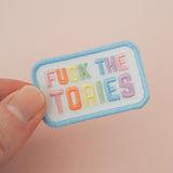 Fuck the Tories Pastel - Iron-On Patch - Hand Over Your Fairy Cakes - hoyfc.com