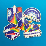 Rainbow Rocket - Vinyl Stickers - Hand Over Your Fairy Cakes - hoyfc.com