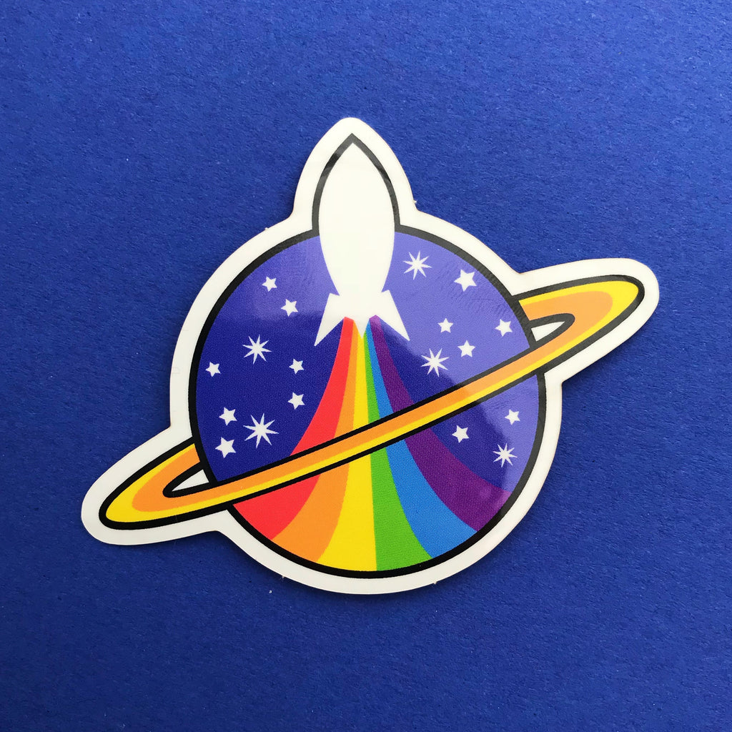Rainbow Rocket Vinyl Stickers - HOYFC – Hand Over Your Fairy Cakes