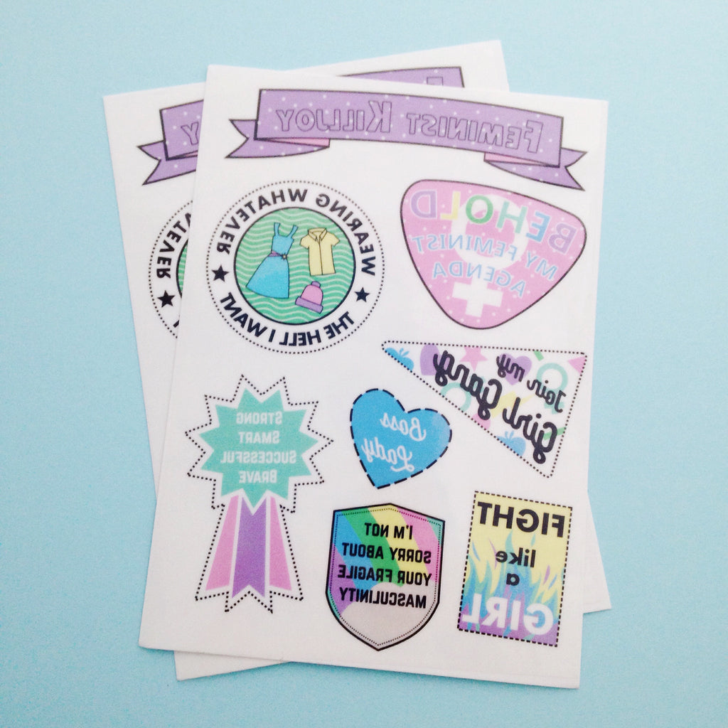 Feminist Killjoy Temporary Tattoos - Hand Over Your Fairy Cakes - hoyfc.com