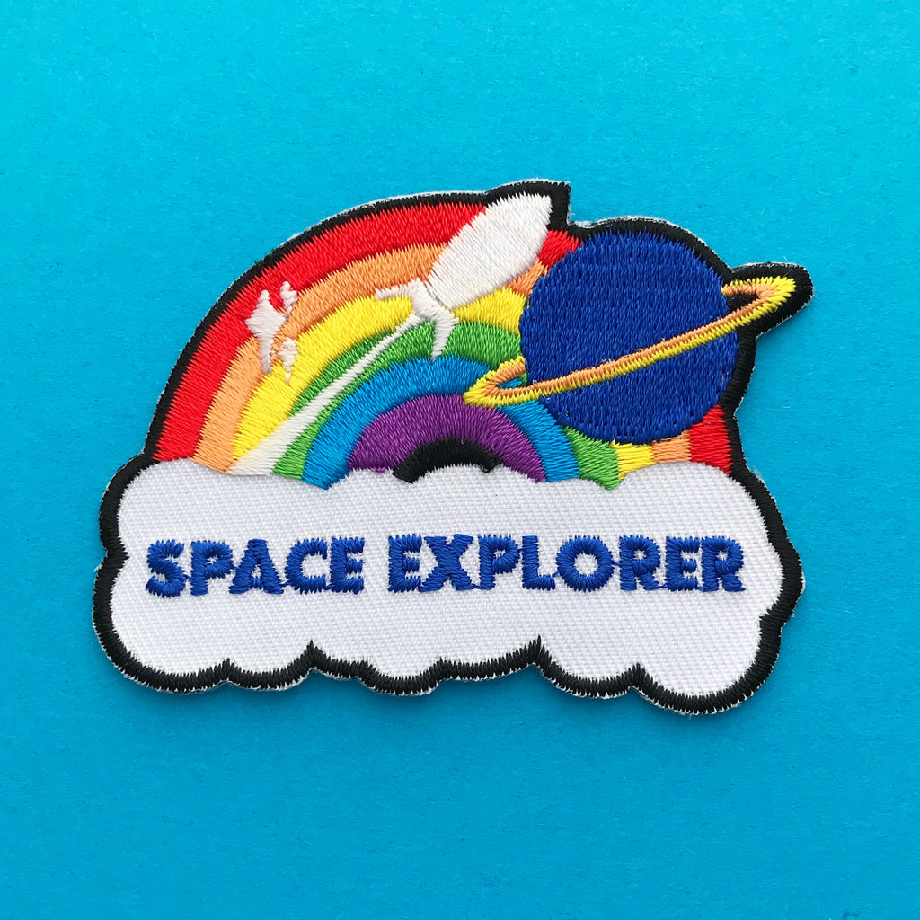 Space Explorer Rainbow Rocket - Patch - Hand Over Your Fairy Cakes - hoyfc.com