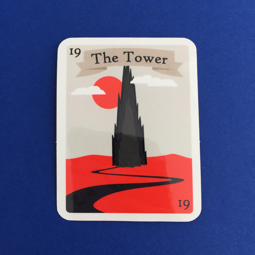 The Dark Tower Tarot Card - Vinyl Sticker - Hand Over Your Fairy Cakes - hoyfc.com