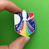 Rocket Science Rainbow Rocket - Enamel Pin - Hand Over Your Fairy Cakes - hoyfc.com