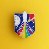 Rocket Science Rainbow Rocket - Enamel Pin - Hand Over Your Fairy Cakes - hoyfc.com