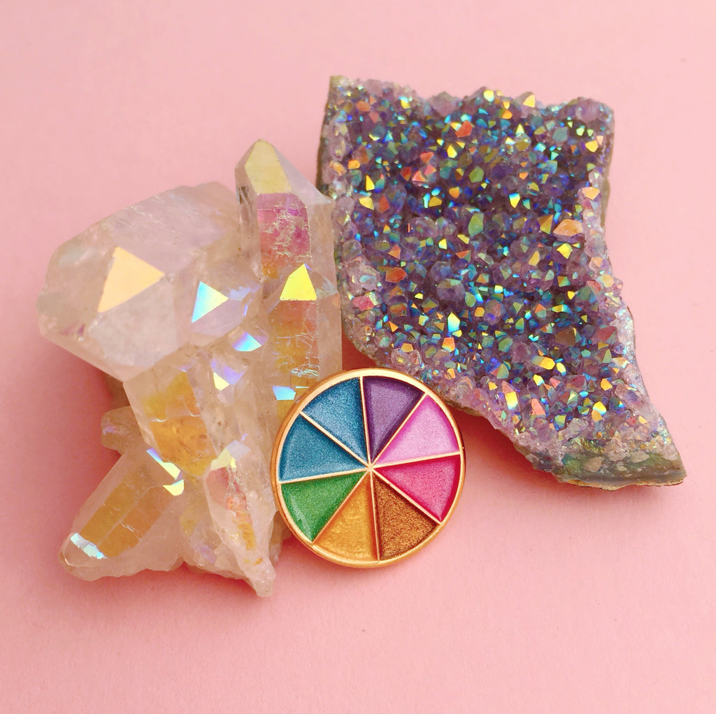 Pastel Pearl Colour Wheel - Enamel Pin - Hand Over Your Fairy Cakes - hoyfc.com