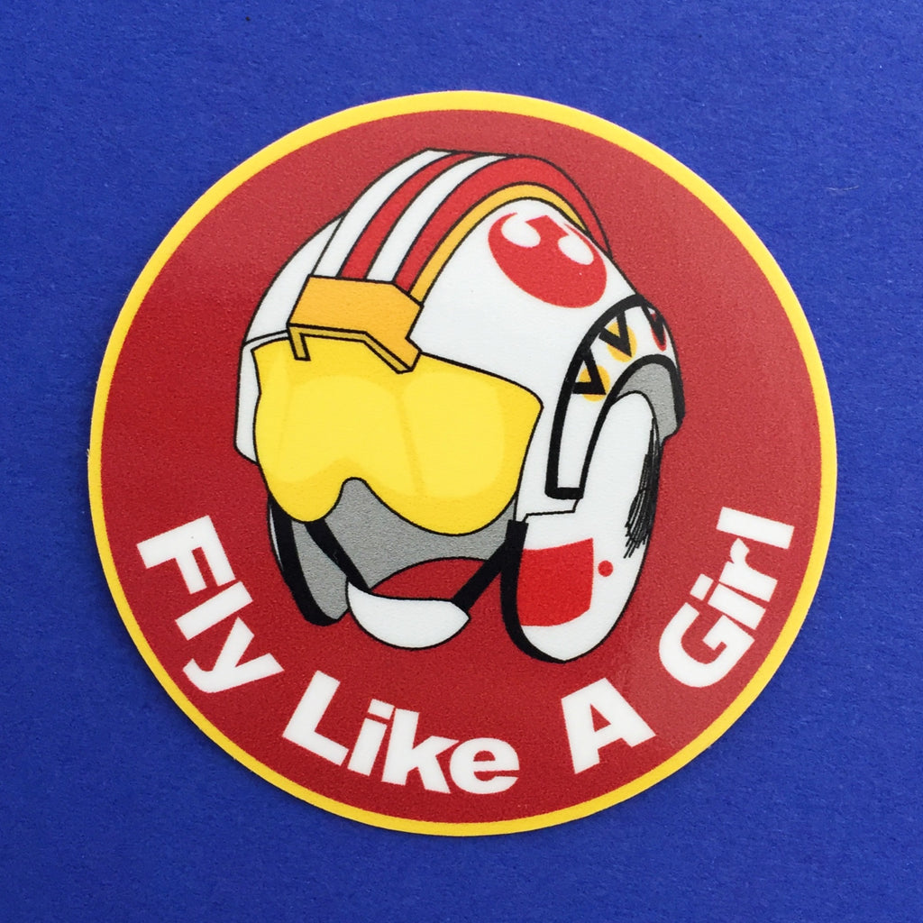 Fly Like A Girl (Star Wars) - Vinyl Sticker - Hand Over Your Fairy Cakes - hoyfc.com