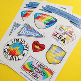 Adult Achievement - Sticker Sheet - Hand Over Your Fairy Cakes - hoyfc.com