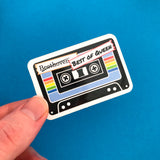 "Best of Queen" Tape (Good Omens) - Vinyl Sticker - Hand Over Your Fairy Cakes - hoyfc.com