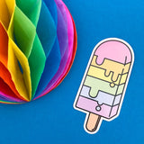 Rainbow Ice Lolly - Vinyl Sticker - Hand Over Your Fairy Cakes - hoyfc.com