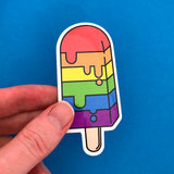 Rainbow Ice Lolly - Vinyl Sticker - Hand Over Your Fairy Cakes - hoyfc.com