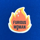 Furious Woman - Vinyl Sticker - Hand Over Your Fairy Cakes - hoyfc.com