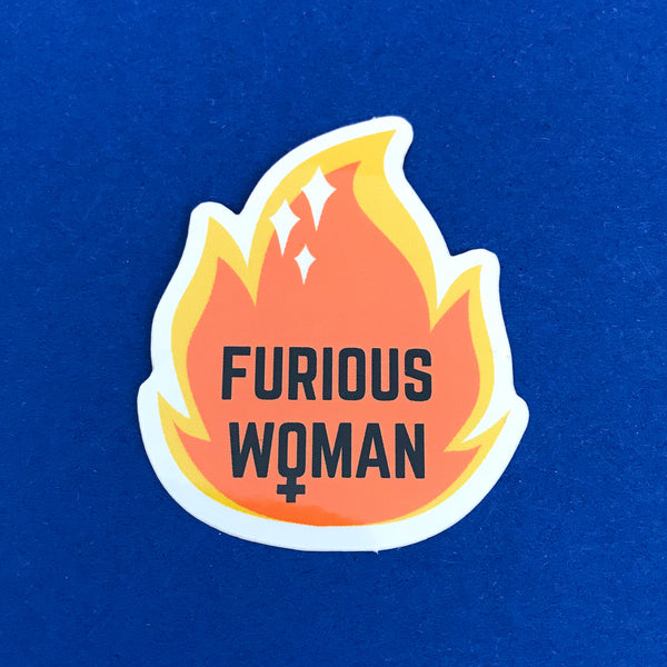 Furious Woman - Vinyl Sticker - Hand Over Your Fairy Cakes - hoyfc.com