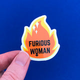 Furious Woman - Vinyl Sticker - Hand Over Your Fairy Cakes - hoyfc.com