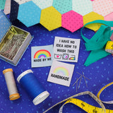 "Handmade" Rainbow - Clothing Label - Hand Over Your Fairy Cakes - hoyfc.com