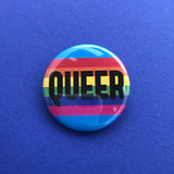 Queer Rainbow - Button Badge - Hand Over Your Fairy Cakes - hoyfc.com