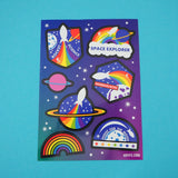 Rainbow Rocket - Sticker Sheet - Hand Over Your Fairy Cakes - hoyfc.com