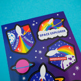 Rainbow Rocket - Sticker Sheet - Hand Over Your Fairy Cakes - hoyfc.com