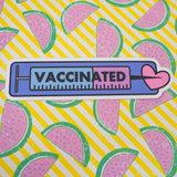Vaccinated Rectangle - Vinyl Sticker - Hand Over Your Fairy Cakes - hoyfc.com