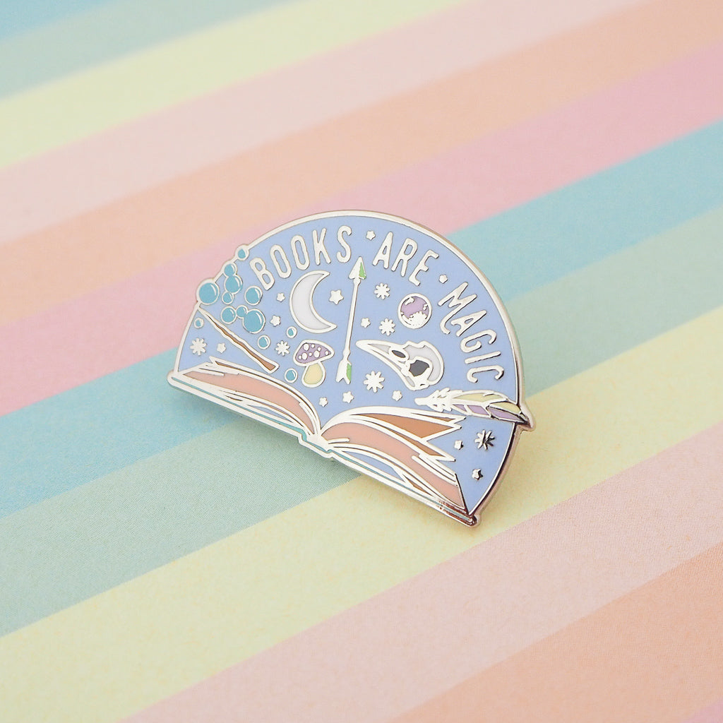 Books are Magic - Enamel Pin - Hand Over Your Fairy Cakes - hoyfc.com